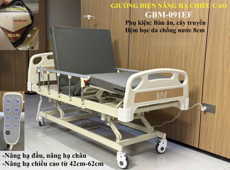 Giường y tế n&acirc;ng hạ chiều cao GBM-091EF