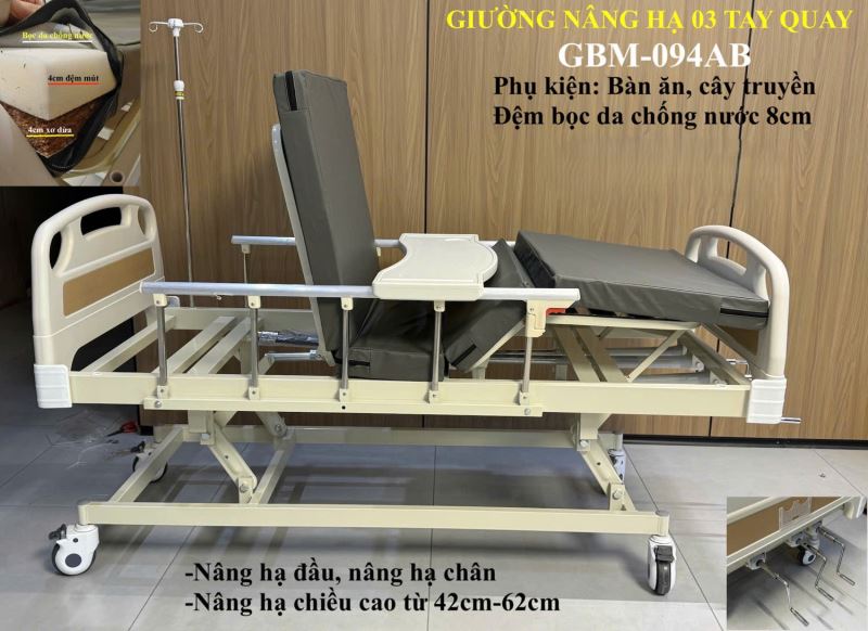 Giường y tế n&acirc;ng hạ GBM-094AB