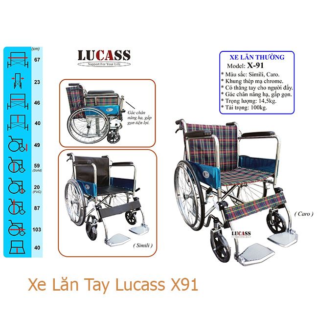 Xe Lăn Tay X91 Lucass 